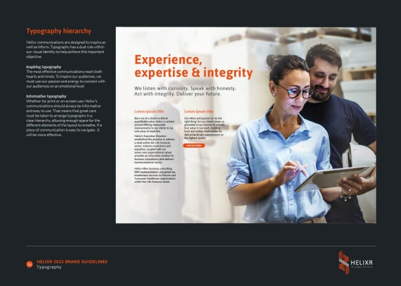 Helixr - 2022 brand guidelines16 Helixr - 2022 brand guidelines16