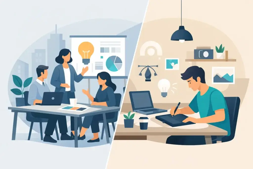 Branding Agency vs Freelance Designer
